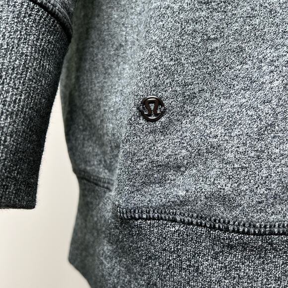 Lululemon Women's Wrap Up Jacket Heathered Speckled Black Hoodie Size 6 Lounge - Picture 5 of 9